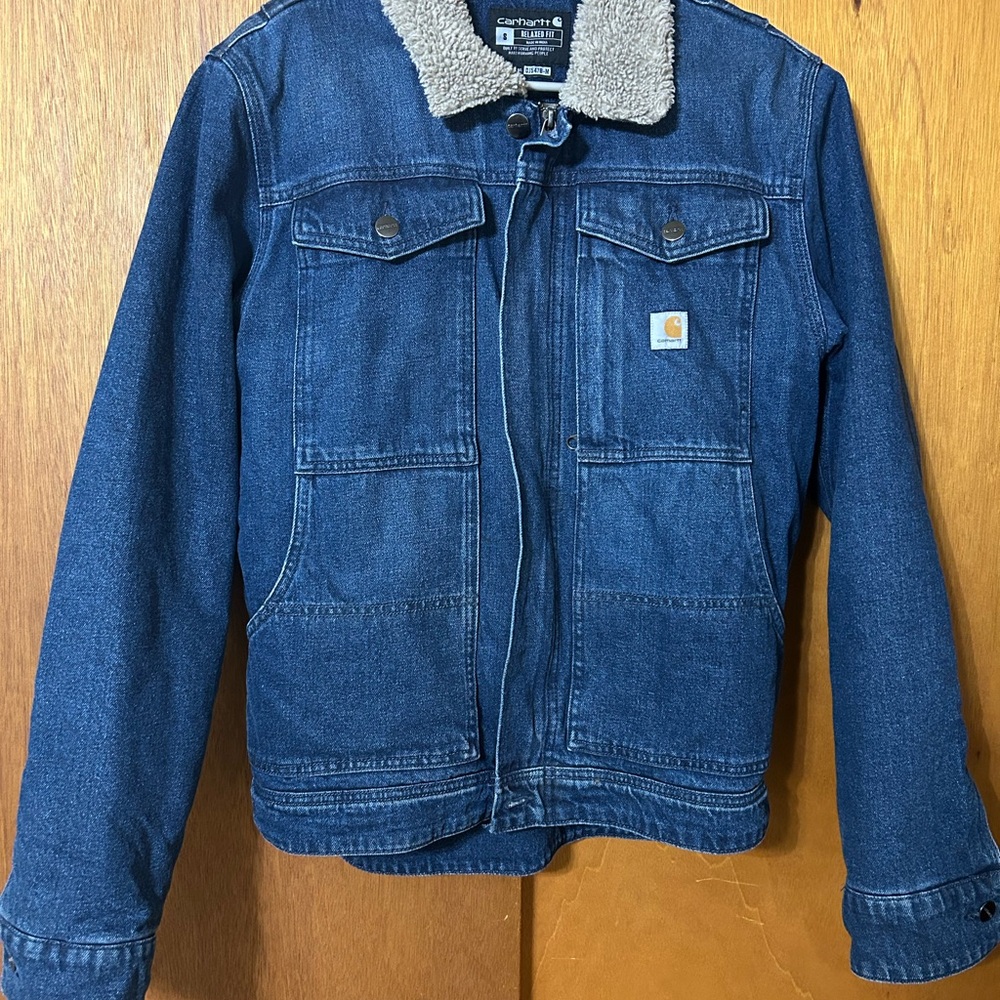Carhartt Denim Jacket with Sherpa Lining